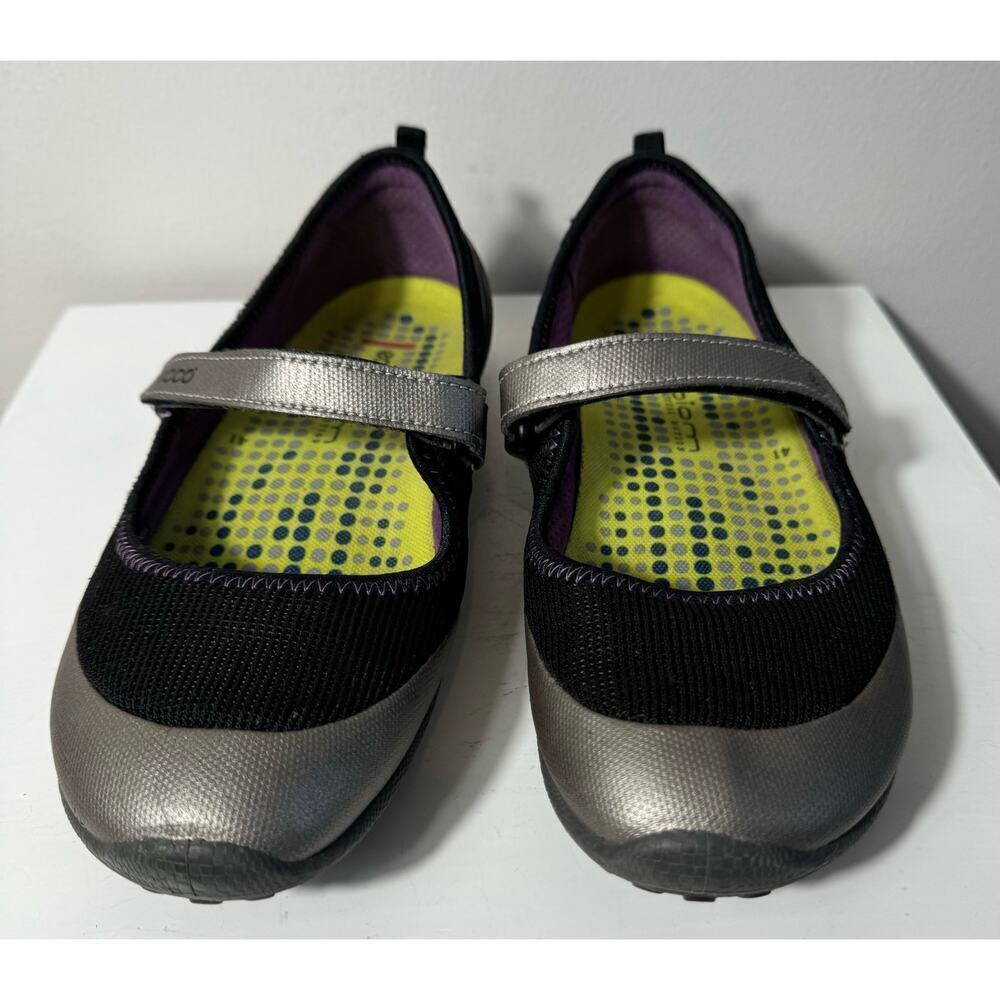 Ecco Biom Lite  Mary Jane  Warm  Grey Metallic  Shoes Euro size 41 US 8-8 1/2